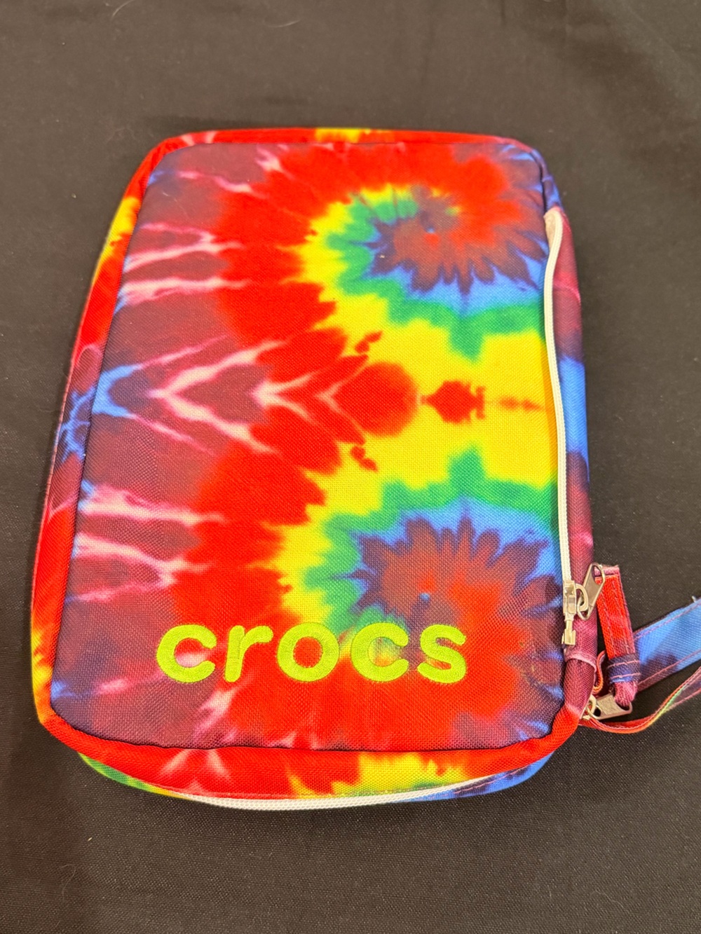 CROCS Rainbow Tie-Dye Wristlet Clutch